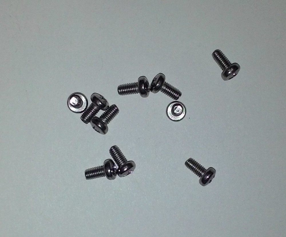 Lot of 10 Pcs. M3 X 6MM Steel Nickel Plated CB Radio Case Screws