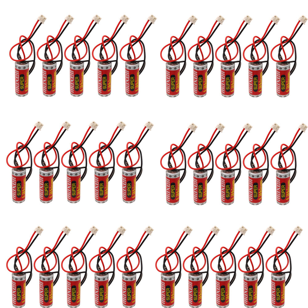 30X ER10/28 3.6V PLC battery with plug for Mitsubishi FX2NC-32BL ER10/28 ER10280