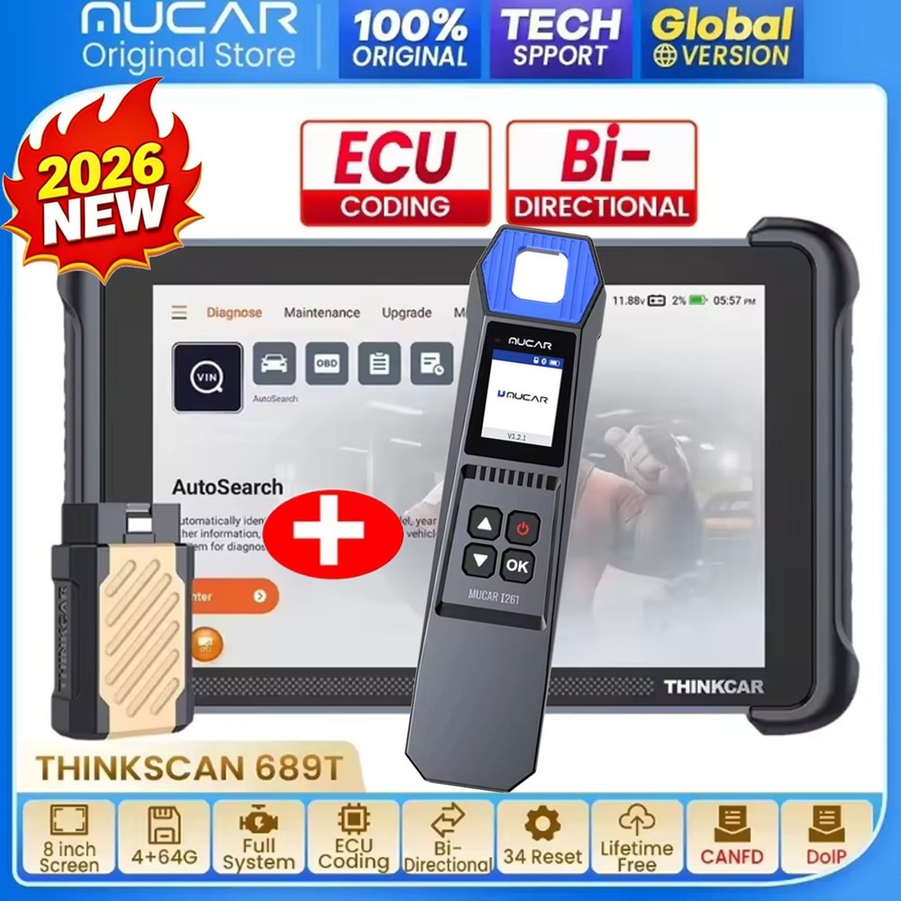 2026 THINKSCAN 689BT & MUCAR T261 TPMS Programming Scanner Full System Scan Tool