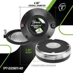 (2) 2″ NEODYMIUM TITANIUM DRIVER TIMPANO 200W TPT-D3200TI-ND 8Ω PRO AUDIO – PAIR