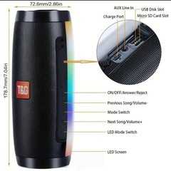 TG 157 Bluetooth Wireless Speaker, Portable Waterproof Stereo LED Lights Speaker