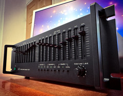 SANSUI SE-7 BLACK 🌈RaRe🌈 Vintage Analog Stereo Graphic Equalizer