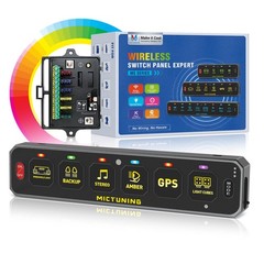 Wireless 208FT RGB Slim Switch Panel LED Momentary Pulsed Flash Switch Controls