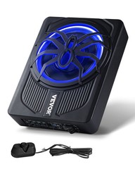 VEVOR 10” 440W Under-Seat Slim Car Subwoofer Hi-fi Speaker Sub Amp Kit