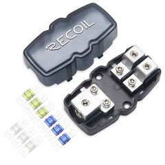 Recoil MFH12 2 Way Mini-ANL Fused Distribution Block, Solid Brass