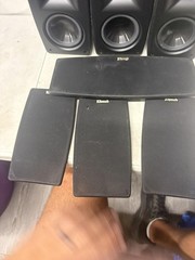 Klipsch Quintet Speakers 4.0 Wired Black Home Theater Center 3 Satellites TESTED
