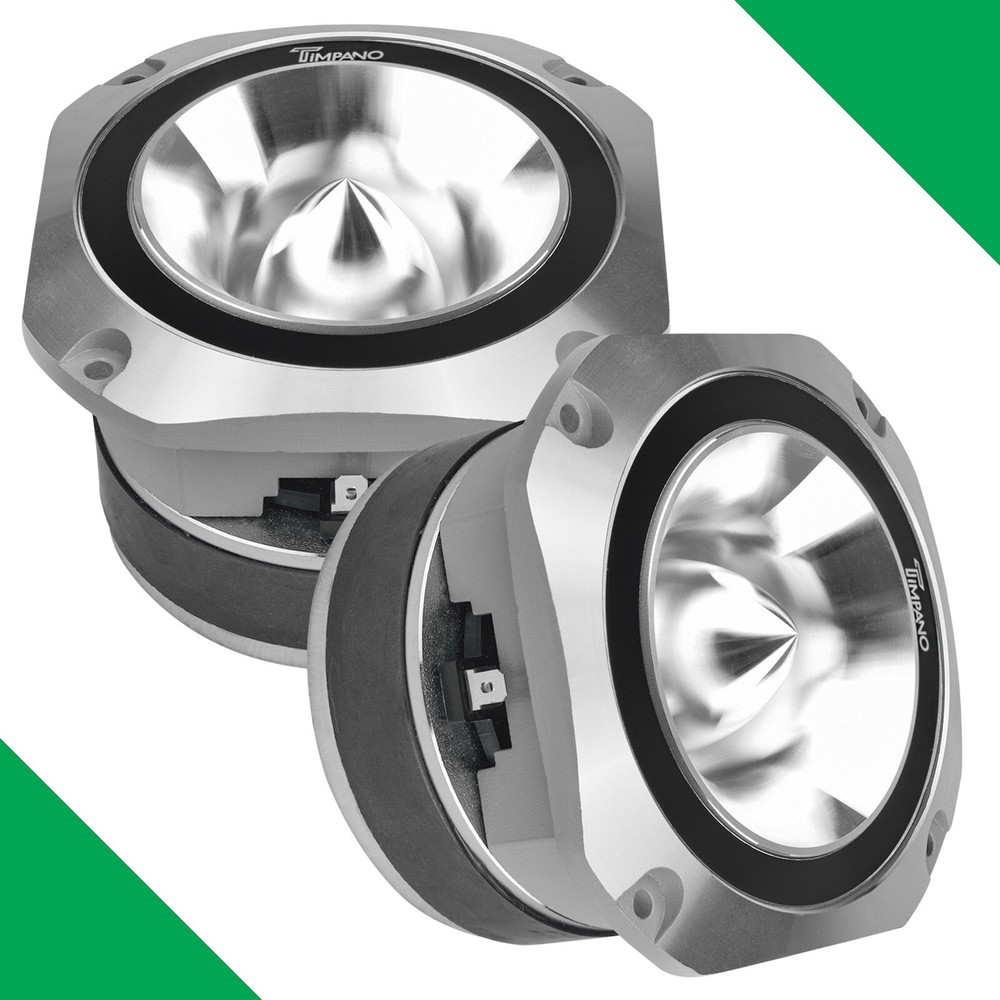 (2) 4″ SUPER TWEETER TIMPANO 900WATTS MAX TPT-ST25 CHROME BULLET 8 OHM PRO AUDIO