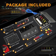 4/6/8 Gang Wireless Switch Panel Circuit Control Box LED Light Bar Truck Offroad
