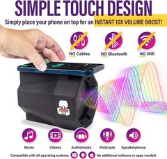 Mad Man Cell Phone Speaker Amplifier No Bluetooth or Cable, USB Charging smartph