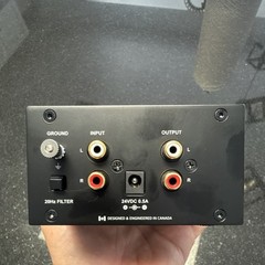 Fluance 2-Channel Preamplifier Black Stereo RCA In/Out 20Hz Filter 24VDC
