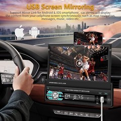 Radio Para Auto Con Pantalla 1 Din Sencillo Pantalla Tactil Bluetooth MP5 GPS FM