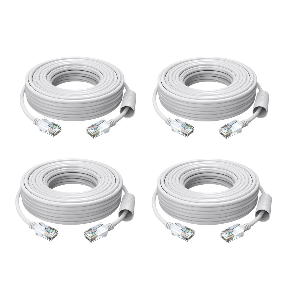 ZOSI 4-Pack 60ft Cat5e Ethernet Cable Network RJ45 wire cord for POE Camera