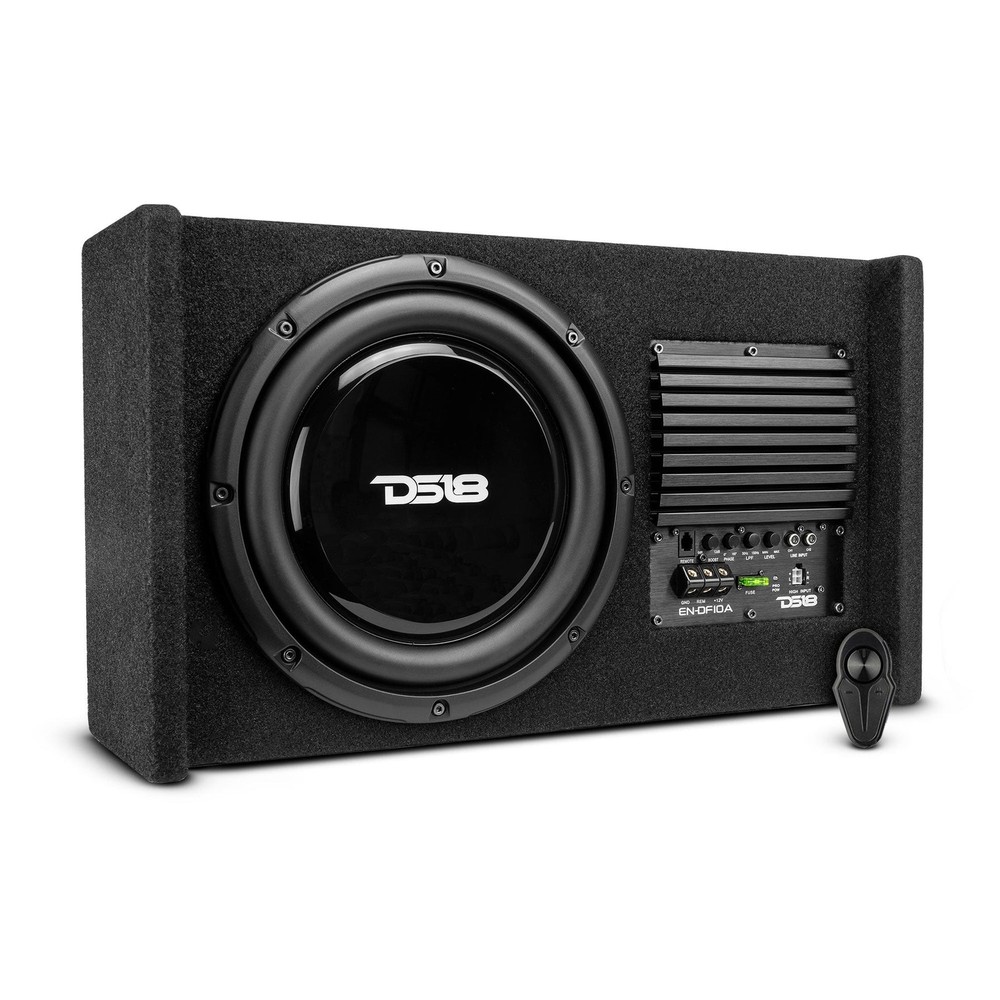 DS18 EN-DF10A 10″ Amplified Shallow Subwoofer Enclosure – Powered Subwoofer 500W