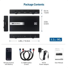 NEW Cable Matters 4-Port HDMI Switch with 8K Resolution support