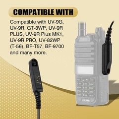 IP65 Waterproof uv-9r Speaker Mic Radio Hand Shoulder Mic for baofeng gmrs 9r…