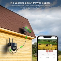 Xega Wireless 4G LTE Cellular Security Camera Solar with SIM Card & 2 Way Talk