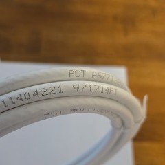 PCT 18ft White Coaxial Cable F Male to F Male Lot of 3 (H677T9BVVW1P)