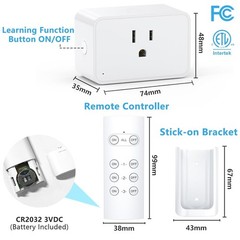 Convenient Remote Control Plug – Safe for Christmas Lights and Household Use