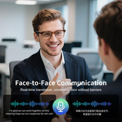 AI Smart Glasses for Men & Women, Ai-Powered by Translation, Noise Reduction, Op