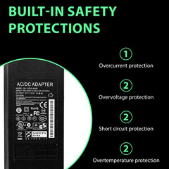 UL Listed AC DC 12V 5A Power Supply Adapter Transformer Charger LED Stripes CCTV
