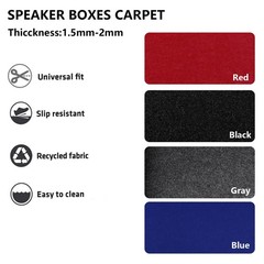 Sub Speaker Box Carpet Fabric Upholstery Floor Cabin Trunk Liner 1.5mm Thick