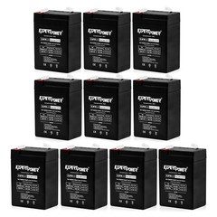10 Pack – EUB645 6V 4.5AH Replacement SLA BATTERY 6 VOLT