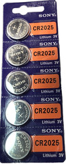 CR2025 SONY MURATA 5PK 3V LITHIUM (GREAT EXP 2034) DL2025 ECR2025 FREE SHIP&TRAK