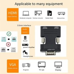 HDMI Female to VGA Male Converter 1080P Audio Adapter For PC Laptop Projector