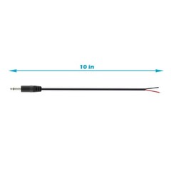 2 Pack Replacement 3.5Mm Male Plug to Bare Wire Open End TRS 3 Pole Stereo 1/8″