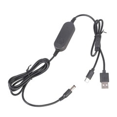 USB C And USB To DC5521 12V 12W Power Adapter Cord Boost Line With Indicator