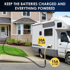 30 Amp to 15 Amp 5-15P Male to L5-30R Fema Size: 15A Male / 30A Female Locking