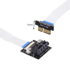 10cm 90° Low Profile PCI-E Express 1X Slot Riser Card Extender Flex Ribbon Cable