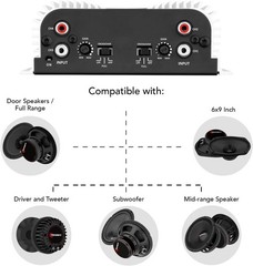 Taramps TS 400×4: 400W RMS 4-Channel Car Audio Amplifier with Bridged Connection