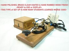 ~UNBRANDED VINTAGE STRAIGHT KEY, BUZZER & POWER SUPPLY~RECONDITIONED~WORKS~