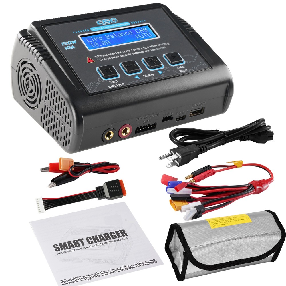 LiPo Battery Charger RC Balance Fast Charger Discharger 150W 10Amp AC/DC Charger