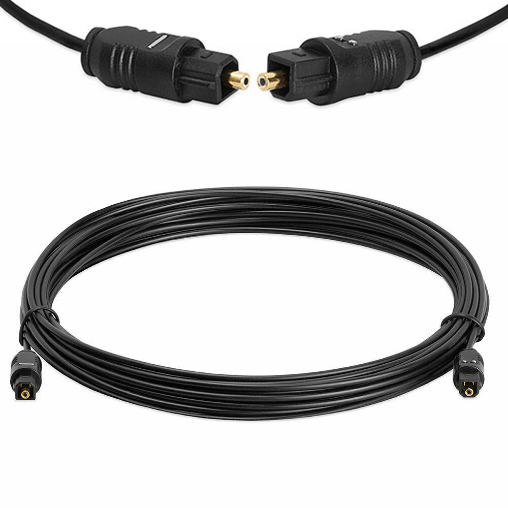 25FT TOSLINK Fiber Optic Optical Digital Audio Cable SPDIF Sound Bar Cord Gold