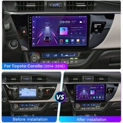 Apple Carplay For Toyota Corolla 2014-2016 Android 15 Car Stereo Radio GPS WIFI