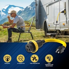 30 Amp to 15 Amp 5-15P Male to L5-30R Fema Size: 15A Male / 30A Female Locking