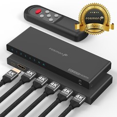 HDMI 5 In 1 Out 5×1 Port 4K UHD HDR Auto Scaling Selector Switch Adapter Hub Box