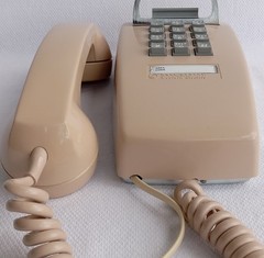Western Electric Beige 2554 touch tone wall phone works