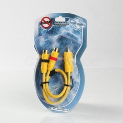 1ft 1′ HIGH PERFORMANCE BLANCED CABLE RCA 1 FT Y-ADAPTER 1 MALE TO 2 FEMALE