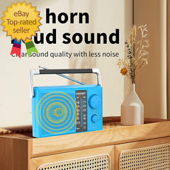 AM/FM Radio with Best Reception AC or Battery Operated Portable Radio with Big