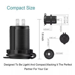 12V Cigarette Lighter Socket Power Outlet Receptacle Plug or Car Marine ATV 2PCS