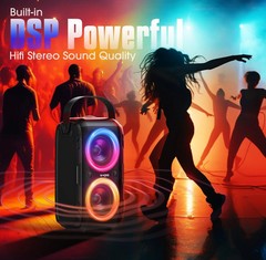 W-KING T9-2 Party Loudest Portable Bluetooth Speaker Wireless Boom Box 180W Max