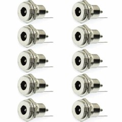 20Pc DC Power Supply Jack Plug Socket Female Panel Mount Connector 5.5mm x 2.1mm