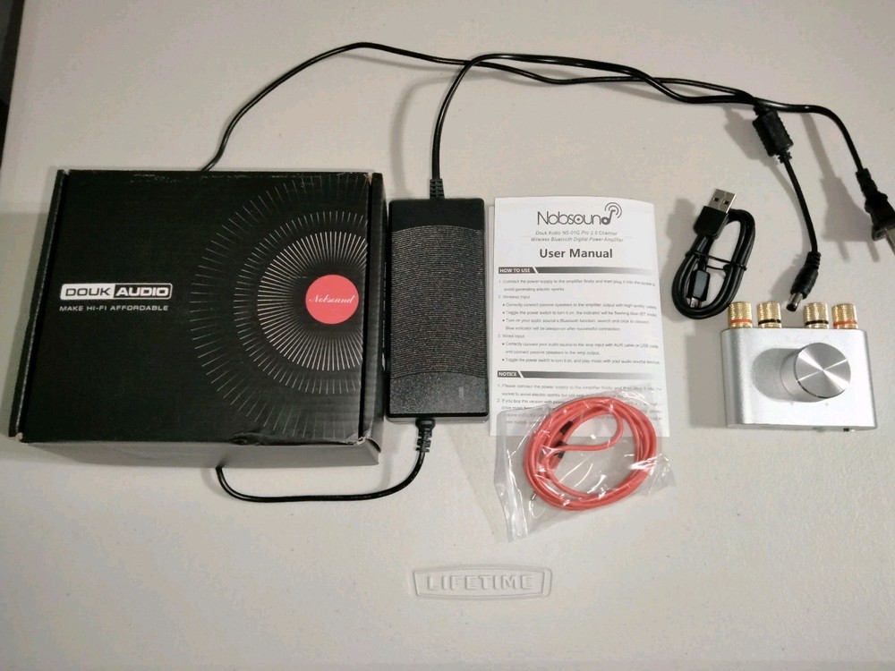 Nobsound Douk Audio Hi-Fi Wireless Bluetooth Amplifier NS-01G Pro Chrome