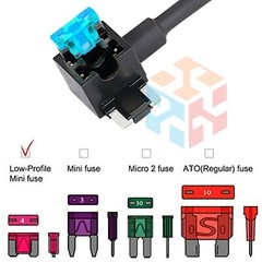 5X Add 15A Circuit Fuse Tap Micro Fuse Holder ATT Mini Low Profile + Fuse