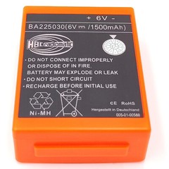 BA225030 6V 1.5Ah Ni-Mh Rechargeable Battery For HBC Pump Truck Remote Control