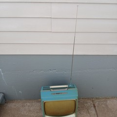 Vintage GE M500XTS Teal TV 15″ Space Age Mid Century TESTED WORKING Retro Prop