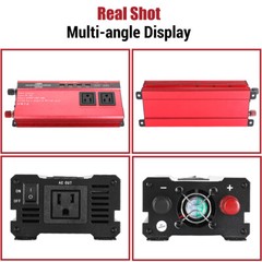 5000W Inversor de corriente DC 12V 24V a AC 110V 120V Convertidor con 3 AC 4 USB